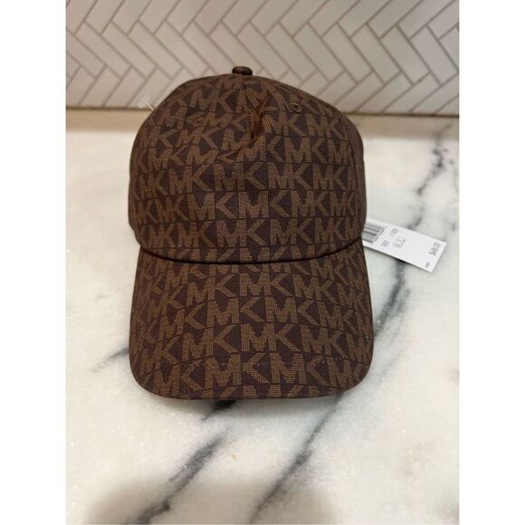 NWT Michael Kors Brown Signature Baseball Hat OSFA, - Picture 1 of 6